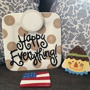 Happy Everything plate with three attachments